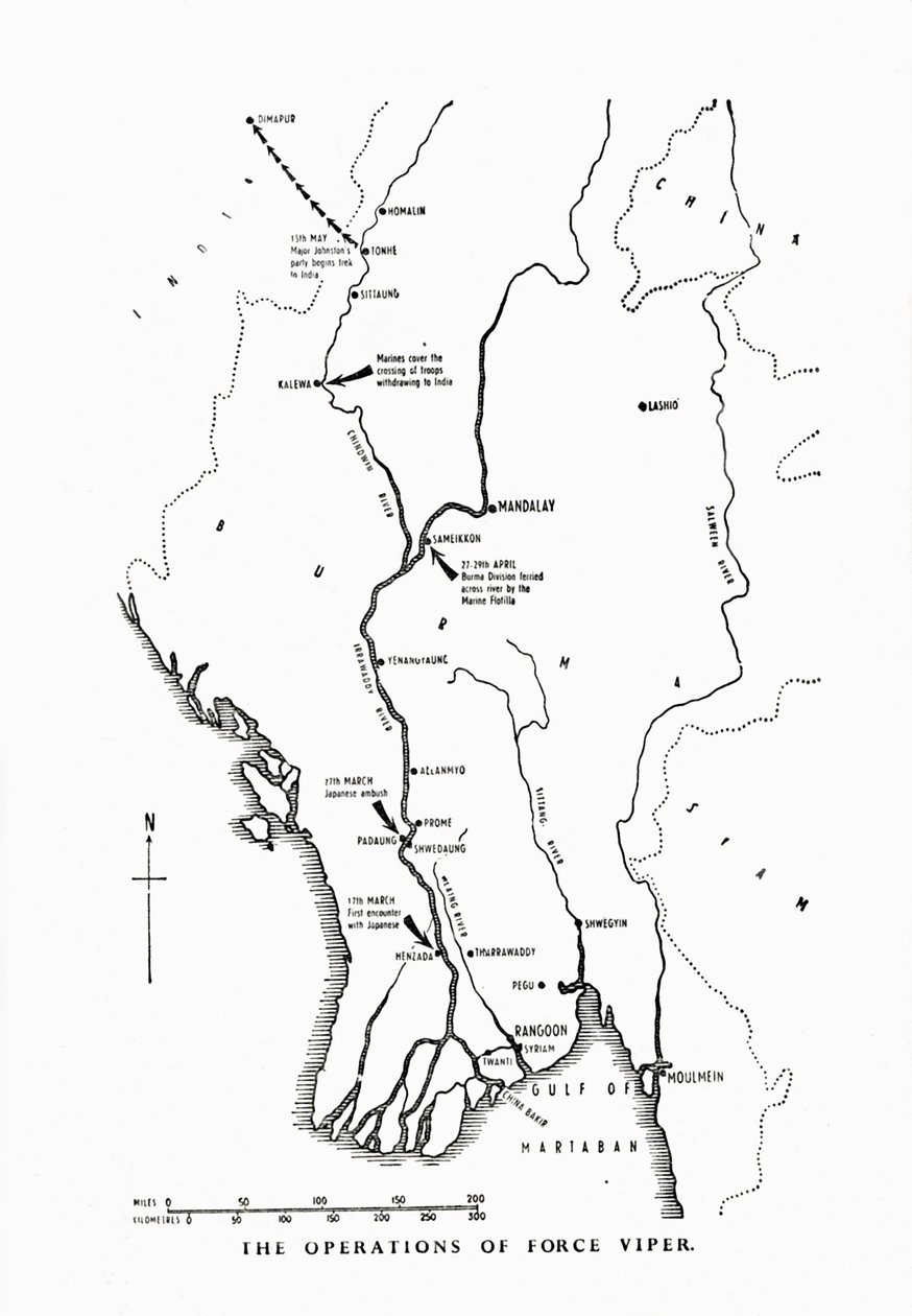 Las operaciones de la Fuerza Viper, Birmania, Segunda Guerra Mundial, 1942-1943 1944 de Unbekannt