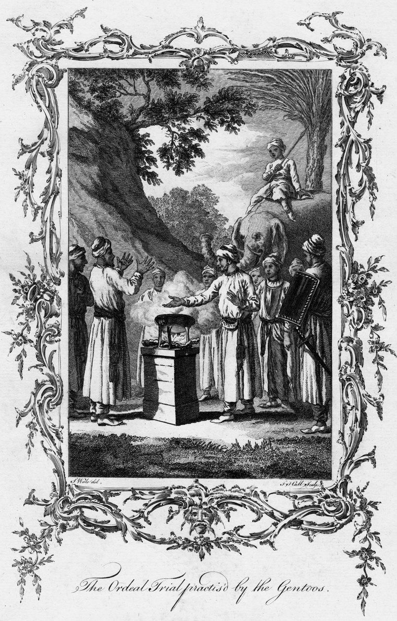 La prueba practicada por los gentoos, c1770 de Unbekannt