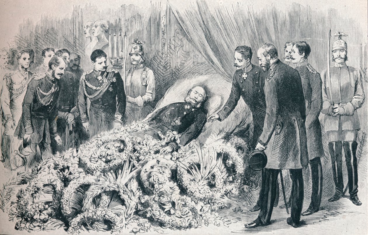 El fallecimiento del primer Emperador Alemán: el lecho de muerte de Guillermo I, 1888 1911 de Unbekannt