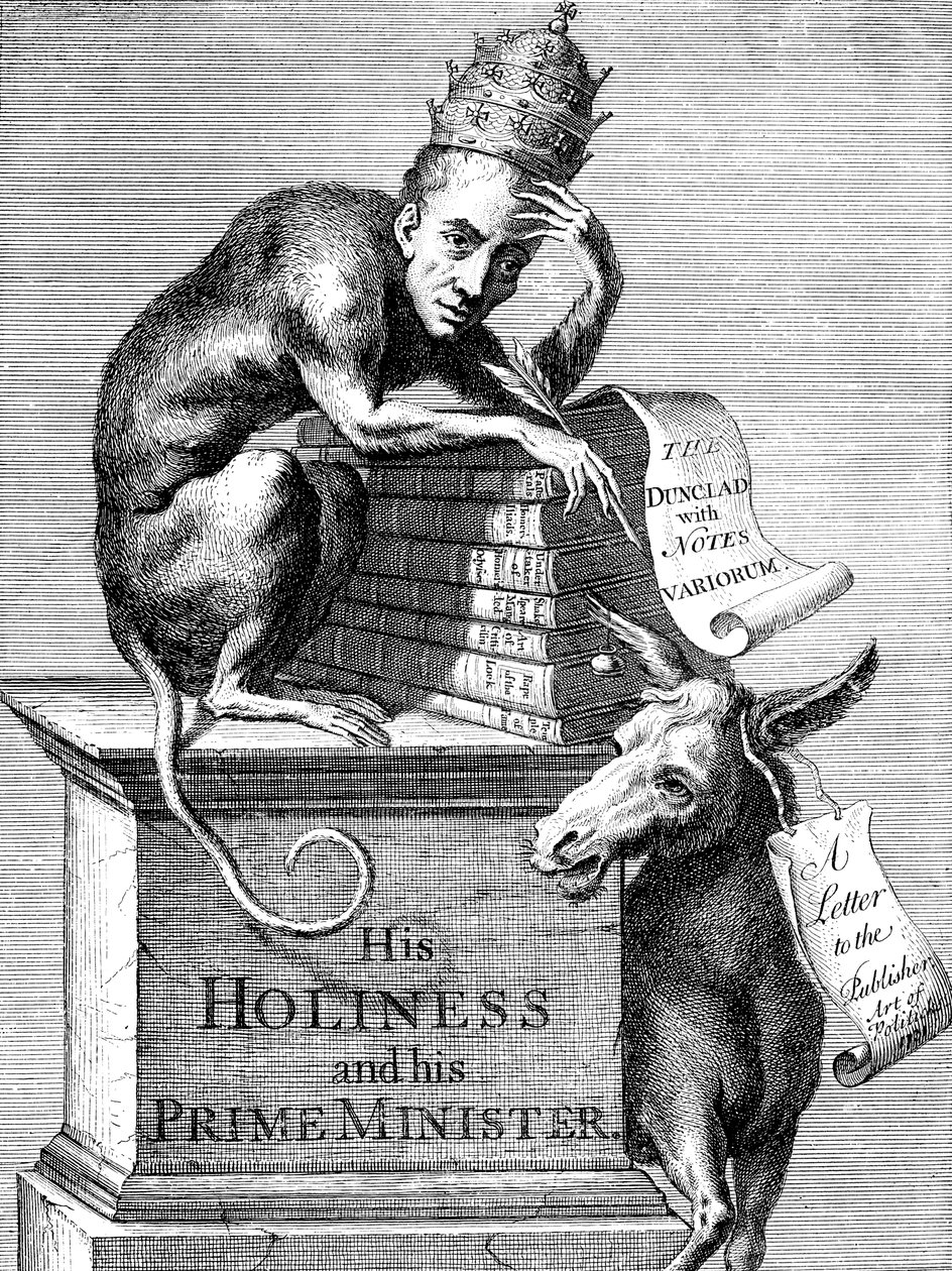 El rostro y carácter de un hipercrítico y comentarista alejandrino, 1728 de Unbekannt