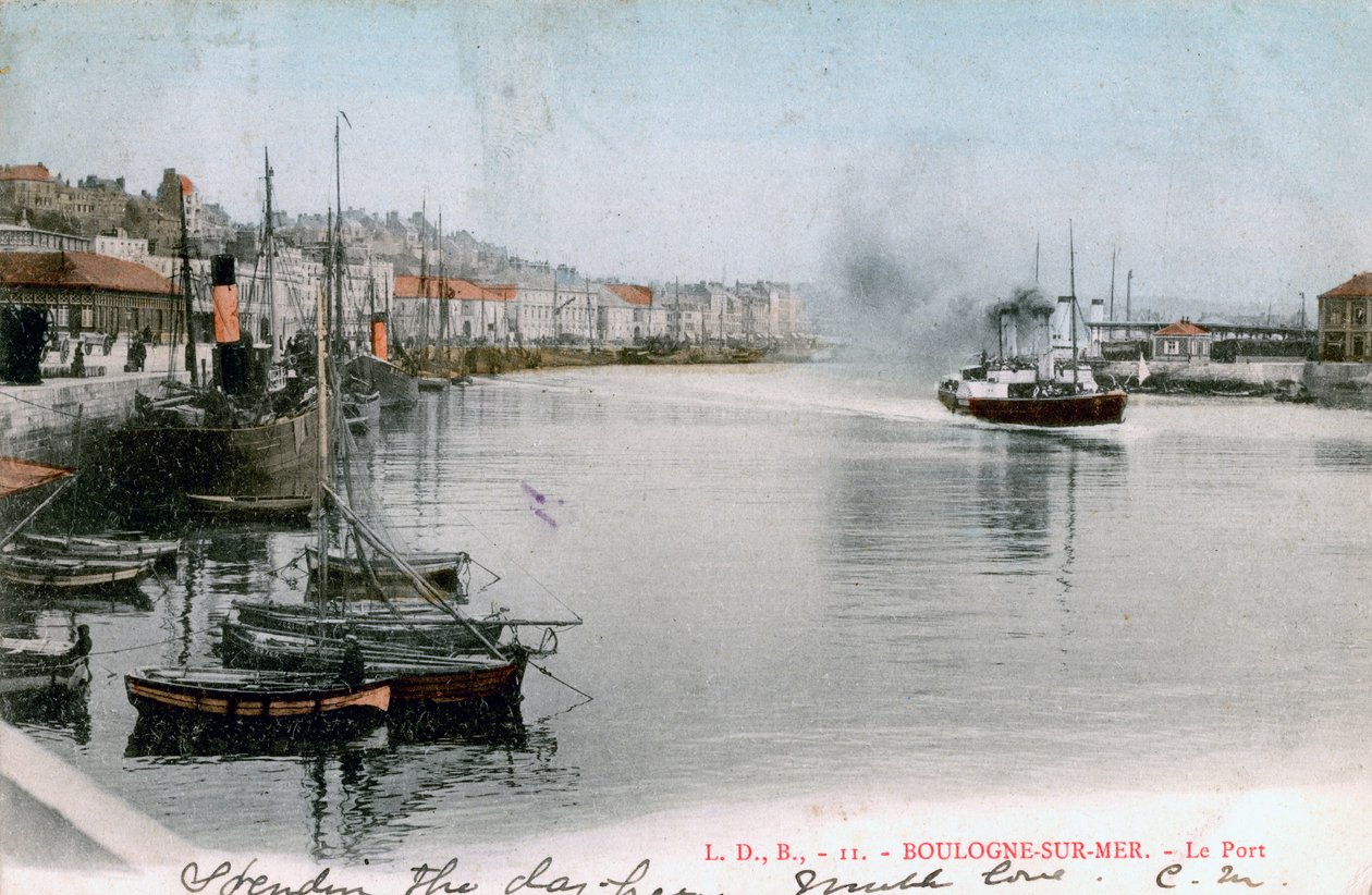 El puerto de Boulogne, Francia de Unbekannt
