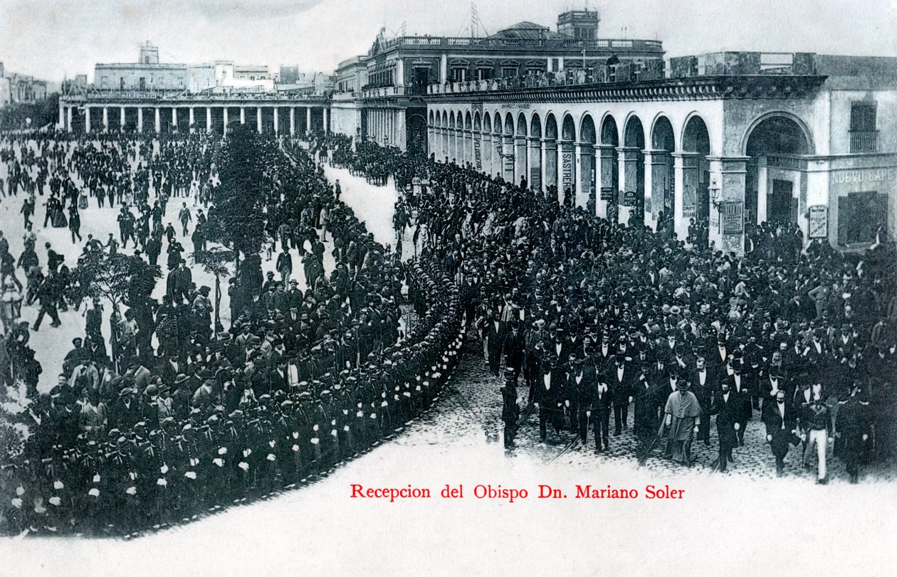 La recepción del obispo Mariano Soler, Montevideo, Uruguay, c1900s de Unbekannt