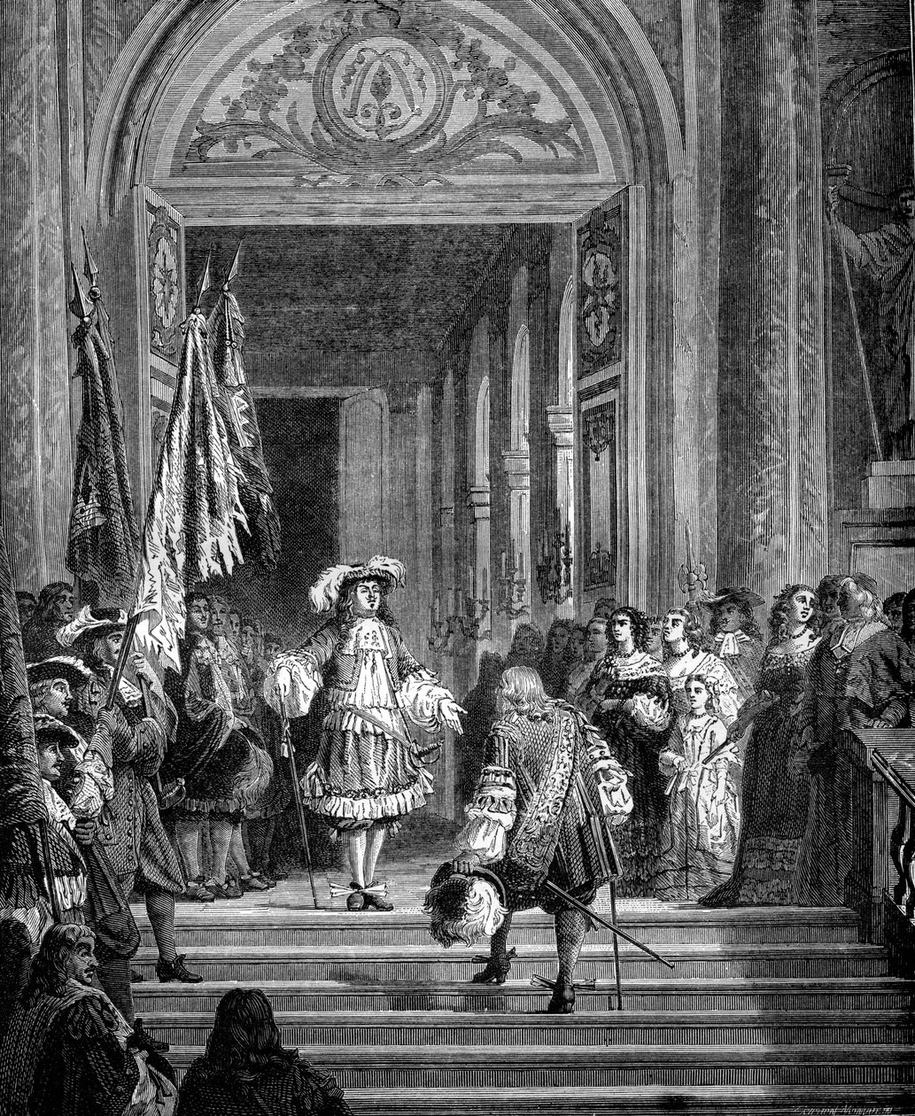 El regreso del Gran Condé a Versalles, 1674 1882-1884 de Unbekannt