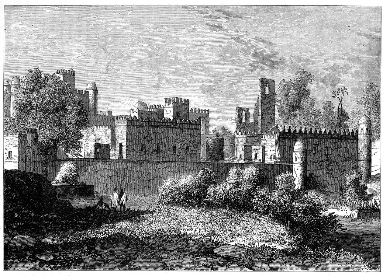 El palacio real en Gondar, la antigua capital de Abisinia, c1890 de Unbekannt