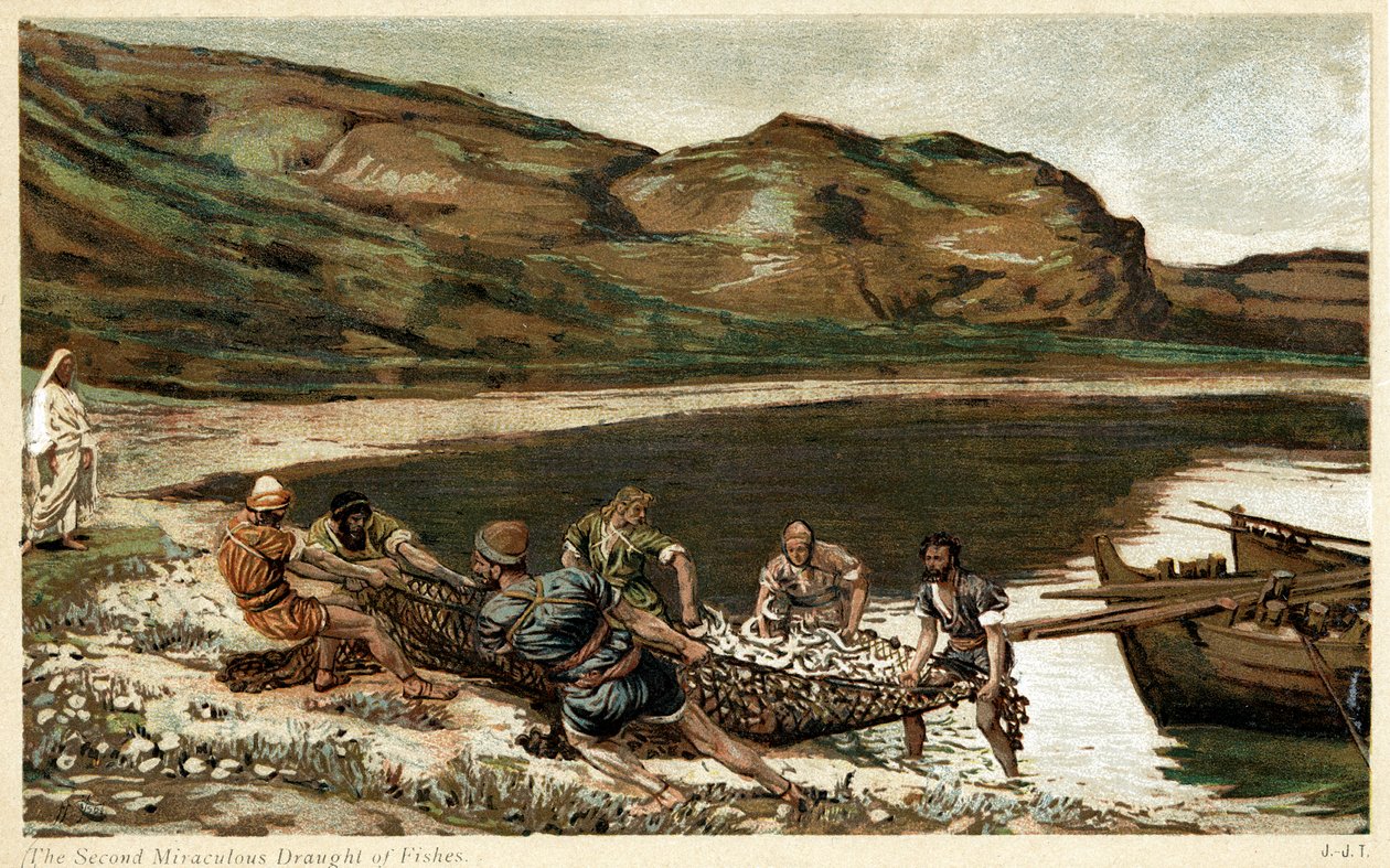 La segunda pesca milagrosa, c1890 de Unbekannt