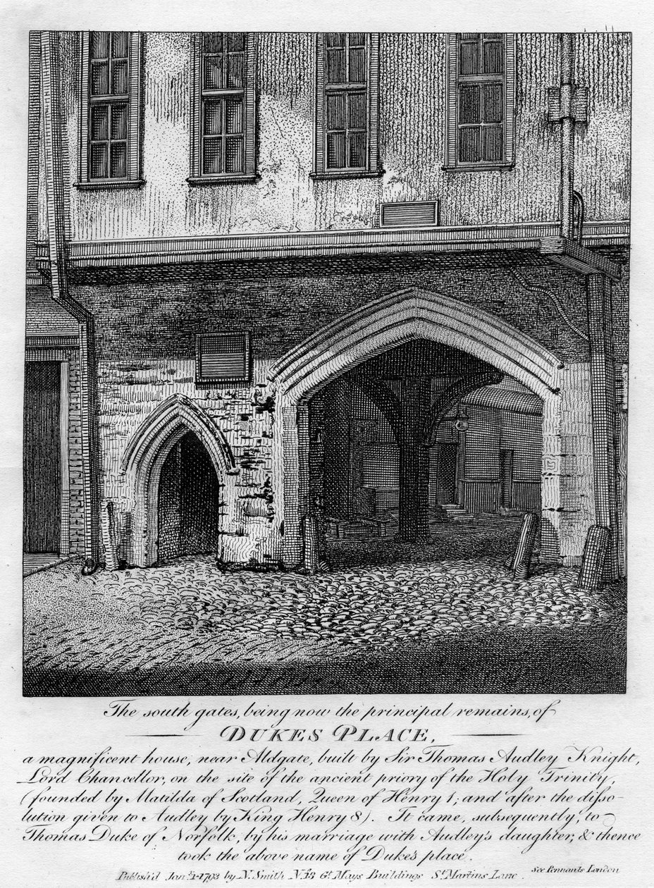 Las puertas del sur, Dukes Place, cerca de Aldgate, Londres, 1793 de Unbekannt