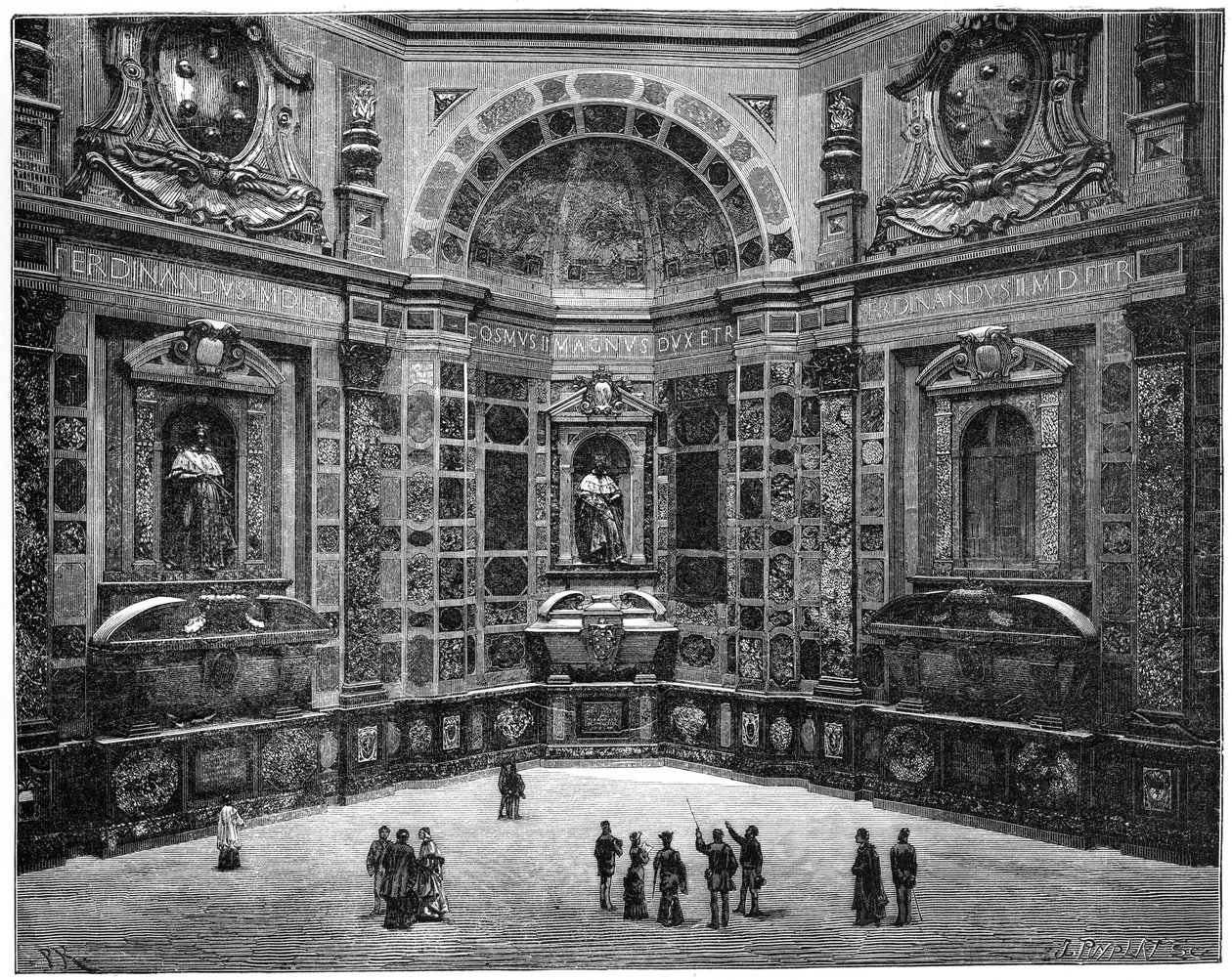 La tumba del último de la familia Medici, Basílica de San Lorenzo, Florencia, Italia, 1882 de Unbekannt