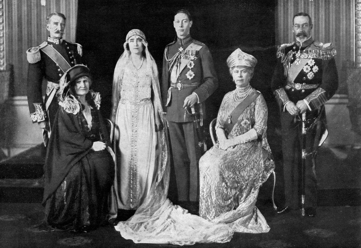 La boda del Duque de York y Lady Elizabeth Bowes-Lyon, 1923 de Unbekannt