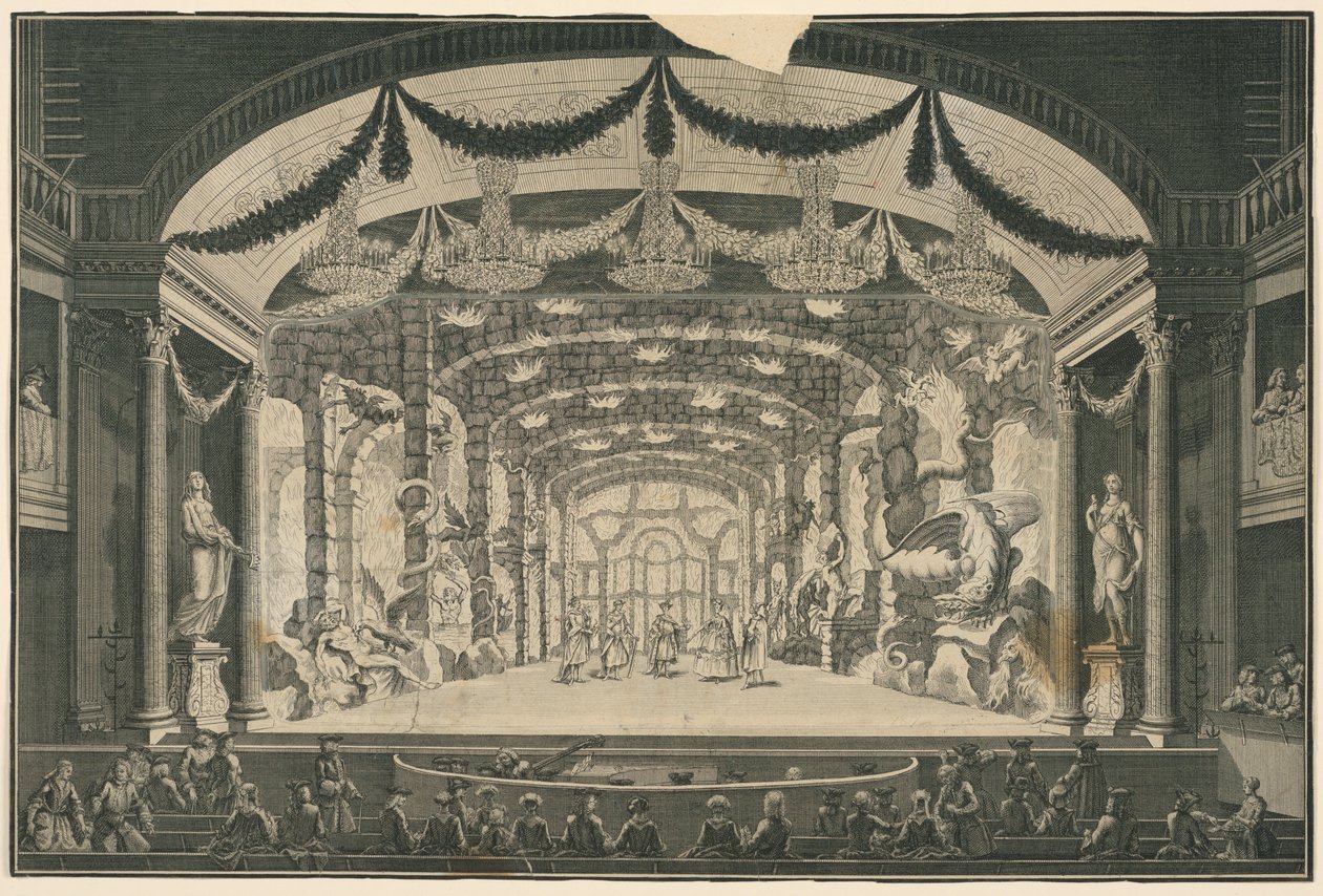 Interior de teatro con actuación en curso de Unbekannt