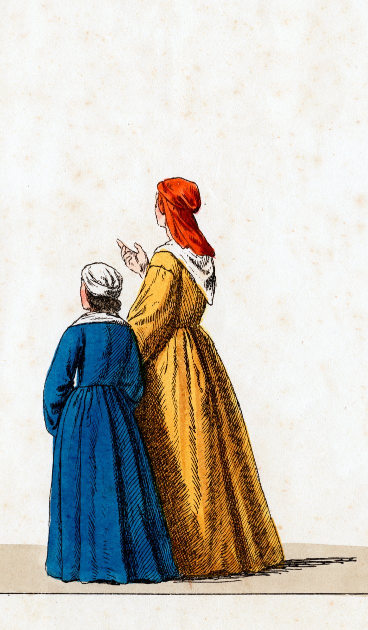 Diseño de vestuario teatral para la obra de Shakespeare, Enrique VIII, siglo XIX de Unbekannt
