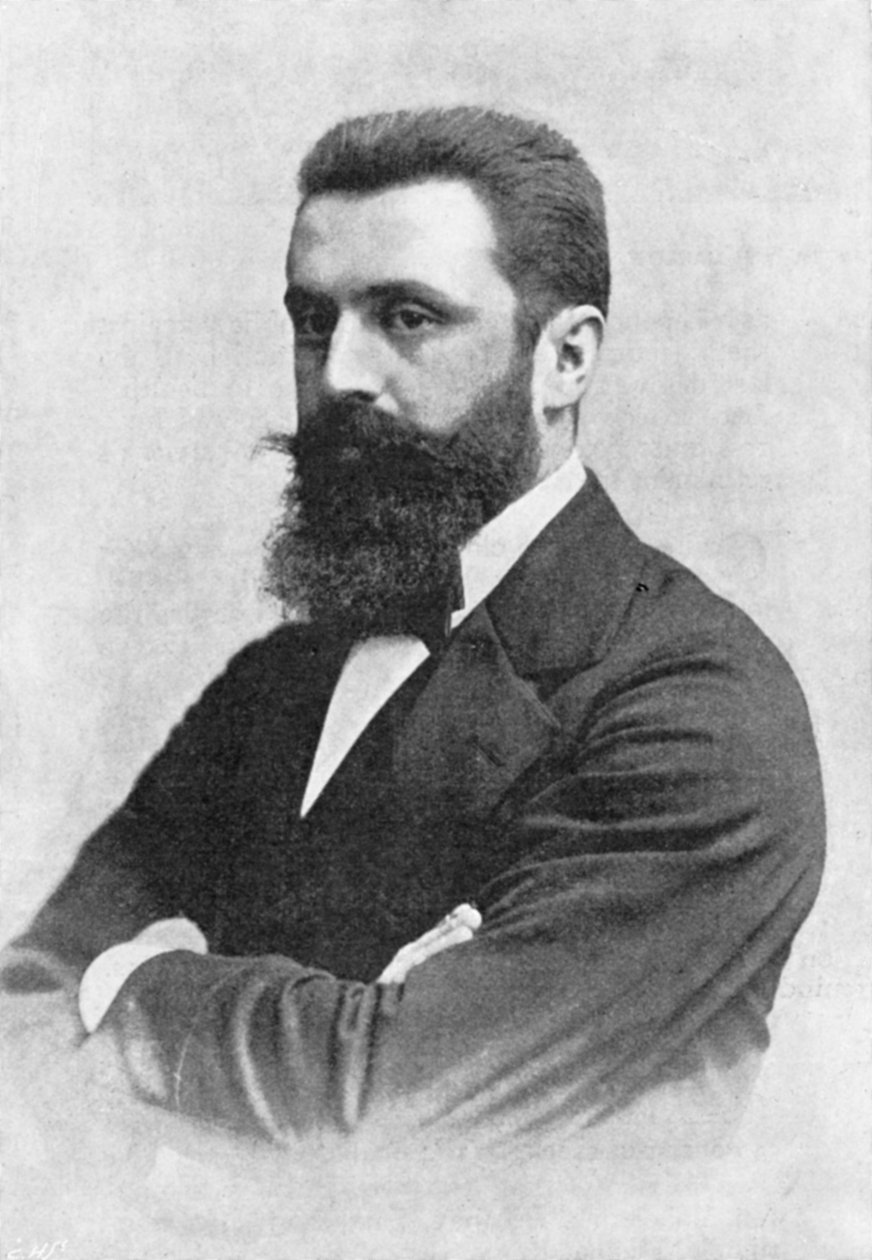Theodor Herzl 1860-1904, líder sionista de Unbekannt