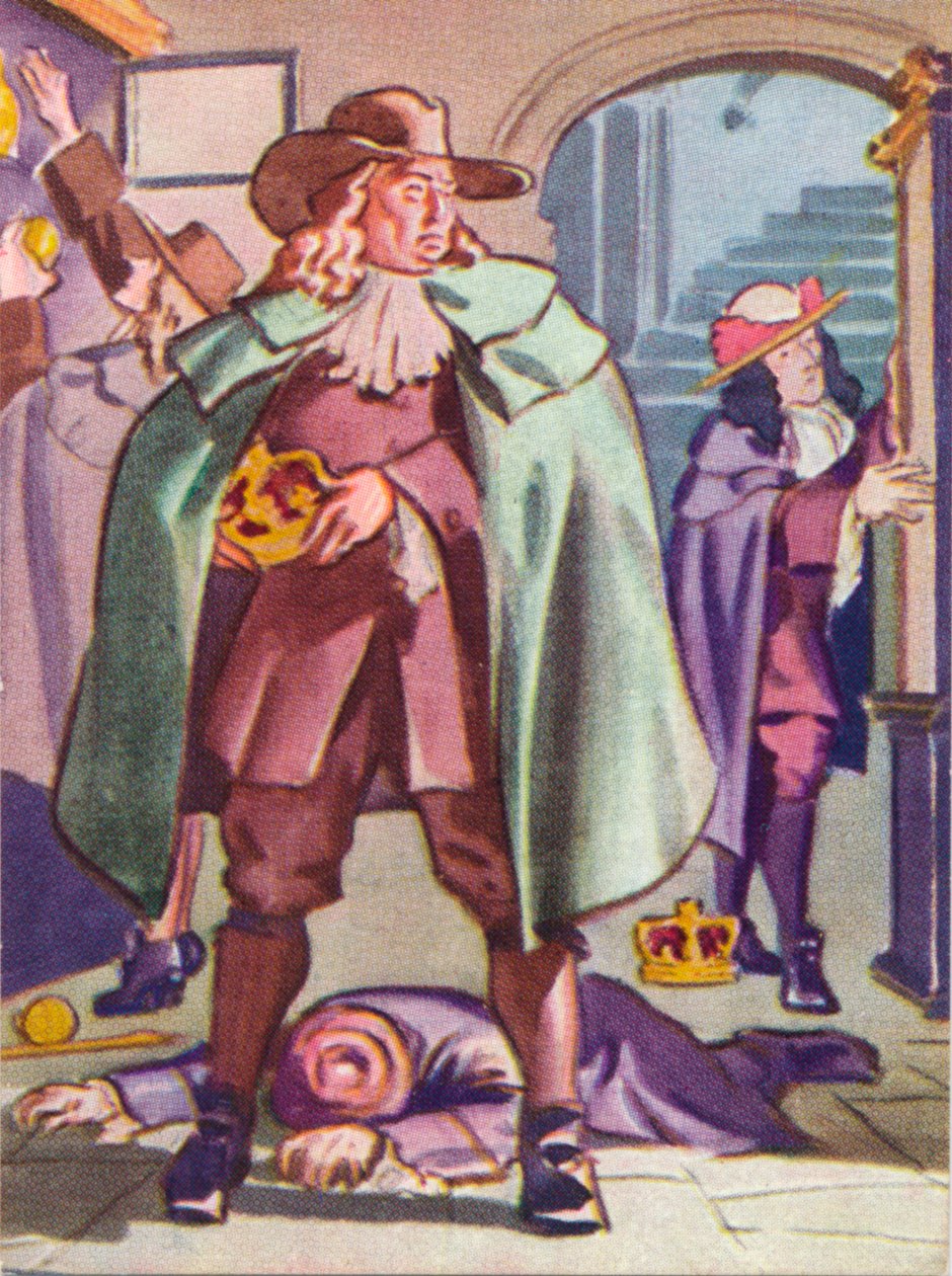 Thomas Blood intentando robar las Joyas de la Corona de la Torre de Londres en 1671, 1937 de Unbekannt