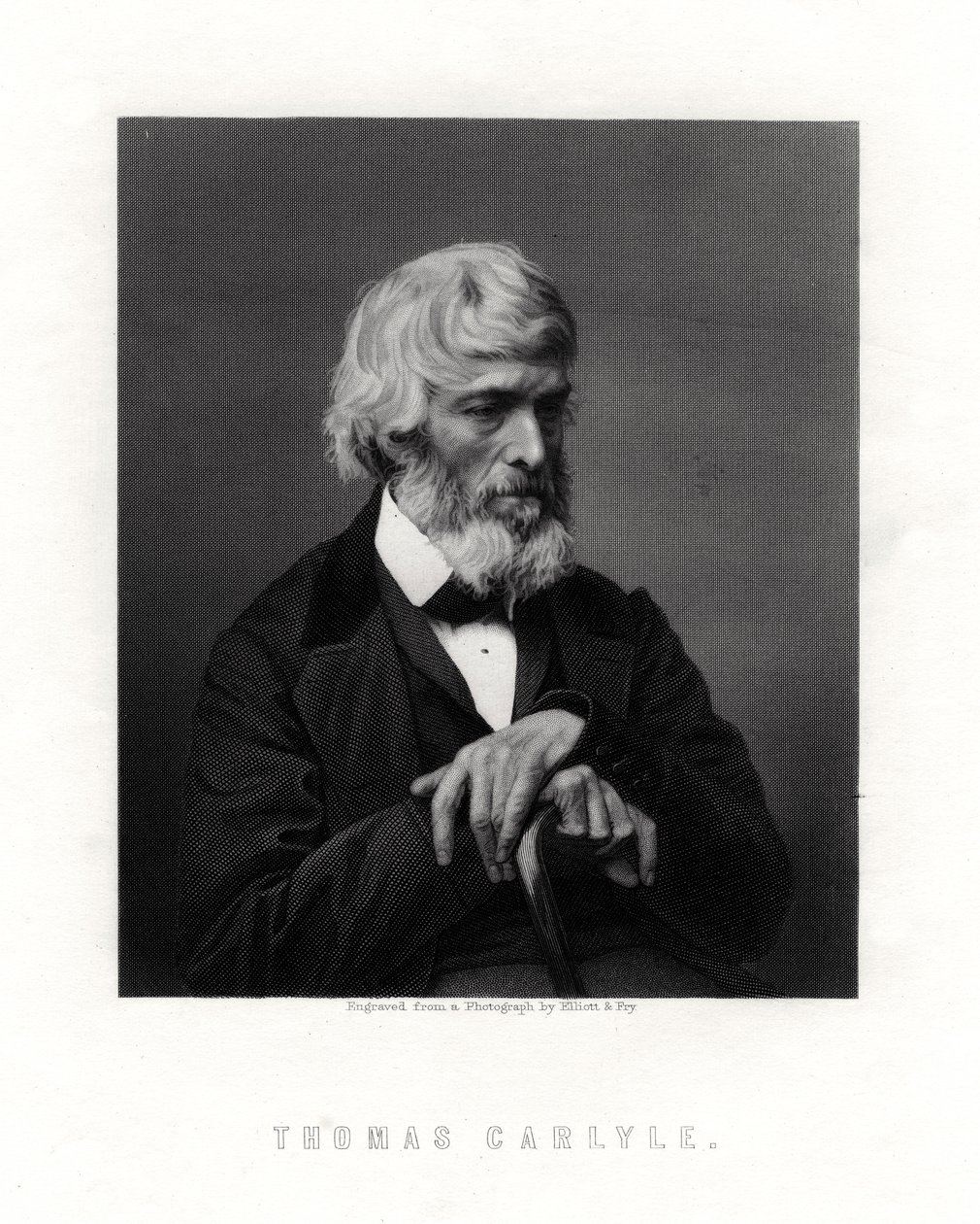 Thomas Carlyle, ensayista, satírico e historiador escocés, mediados-finales del siglo XIX de Unbekannt
