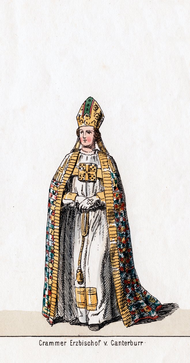 Thomas Cranmer, diseño de vestuario para la obra de Shakespeare, Enrique VIII de Unbekannt