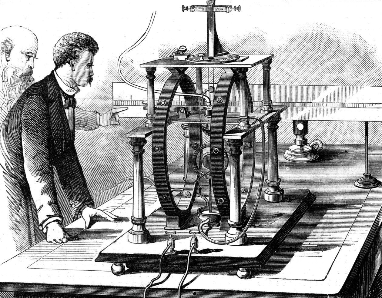 Forma mejorada del dinamómetro eléctrico de JW Trowbridge por Thomas Edison, 1879 de Unbekannt