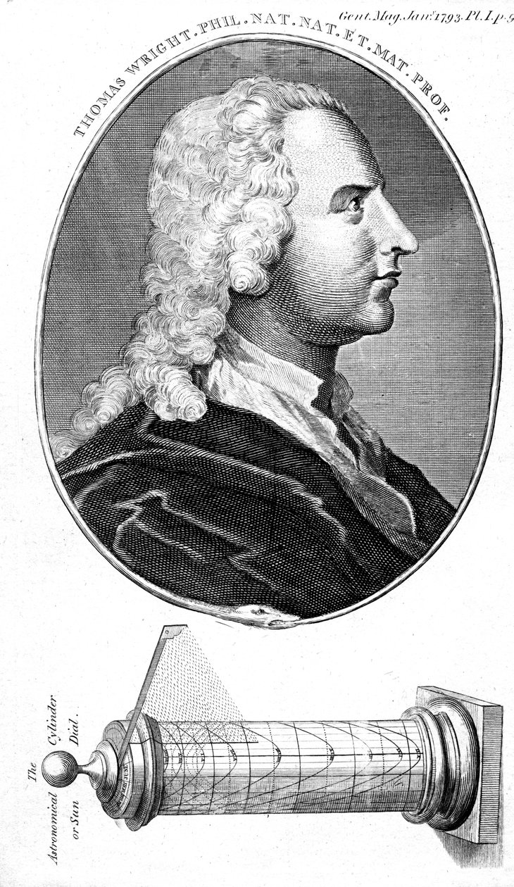 Thomas Wright, astrónomo inglés, fabricante de instrumentos científicos y maestro, 1793 de Unbekannt