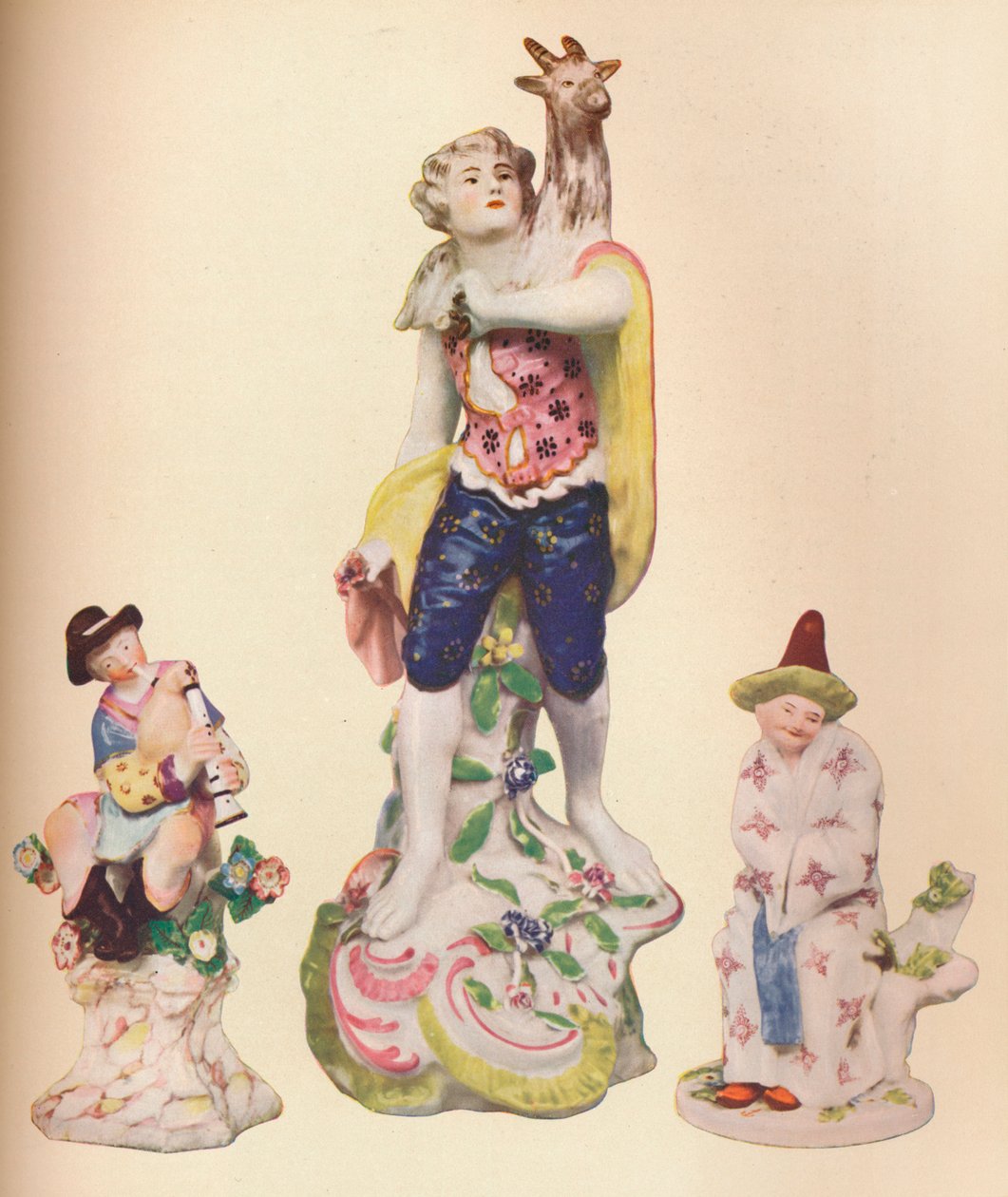 Tres figuras de porcelana china de la colección Wallace Elliot, c1775 de Unbekannt