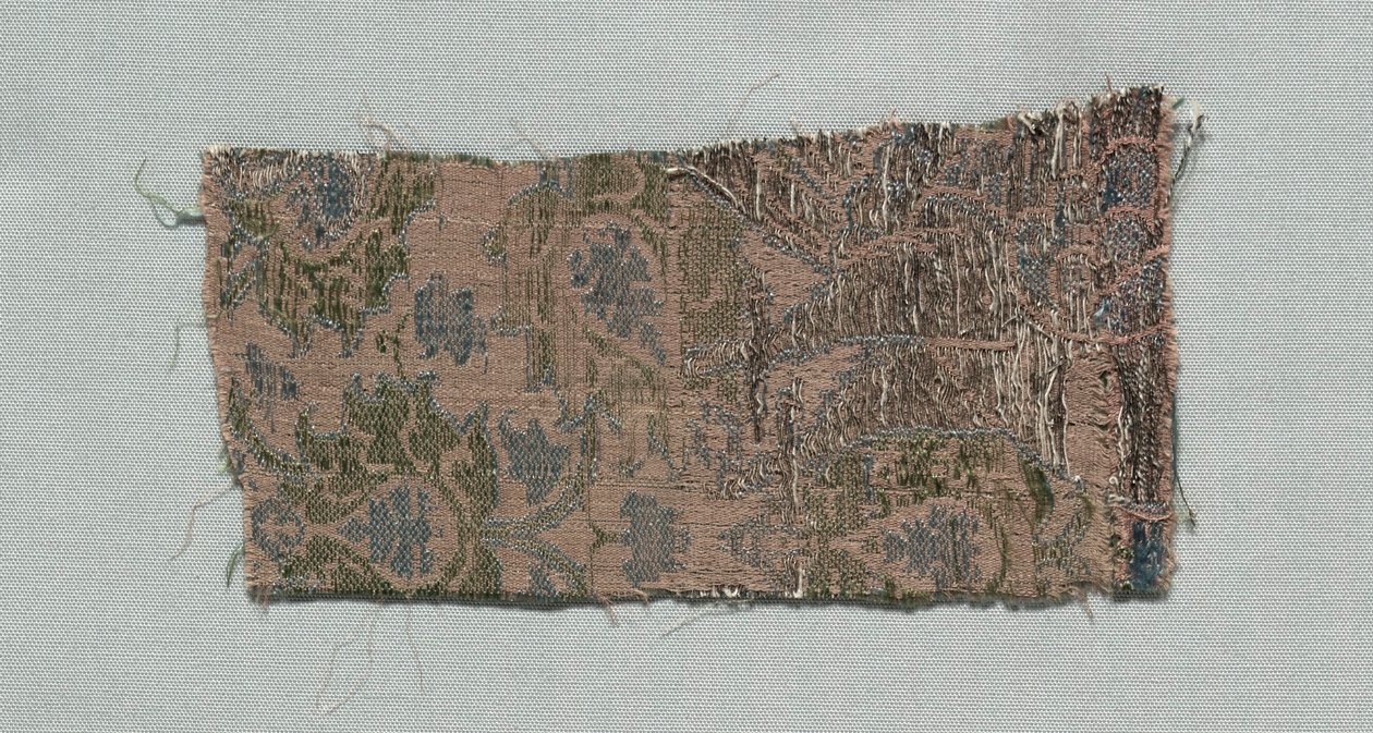 Tres Fragmentos de Seda Gótica Italiana, 1350-1399 de Unbekannt