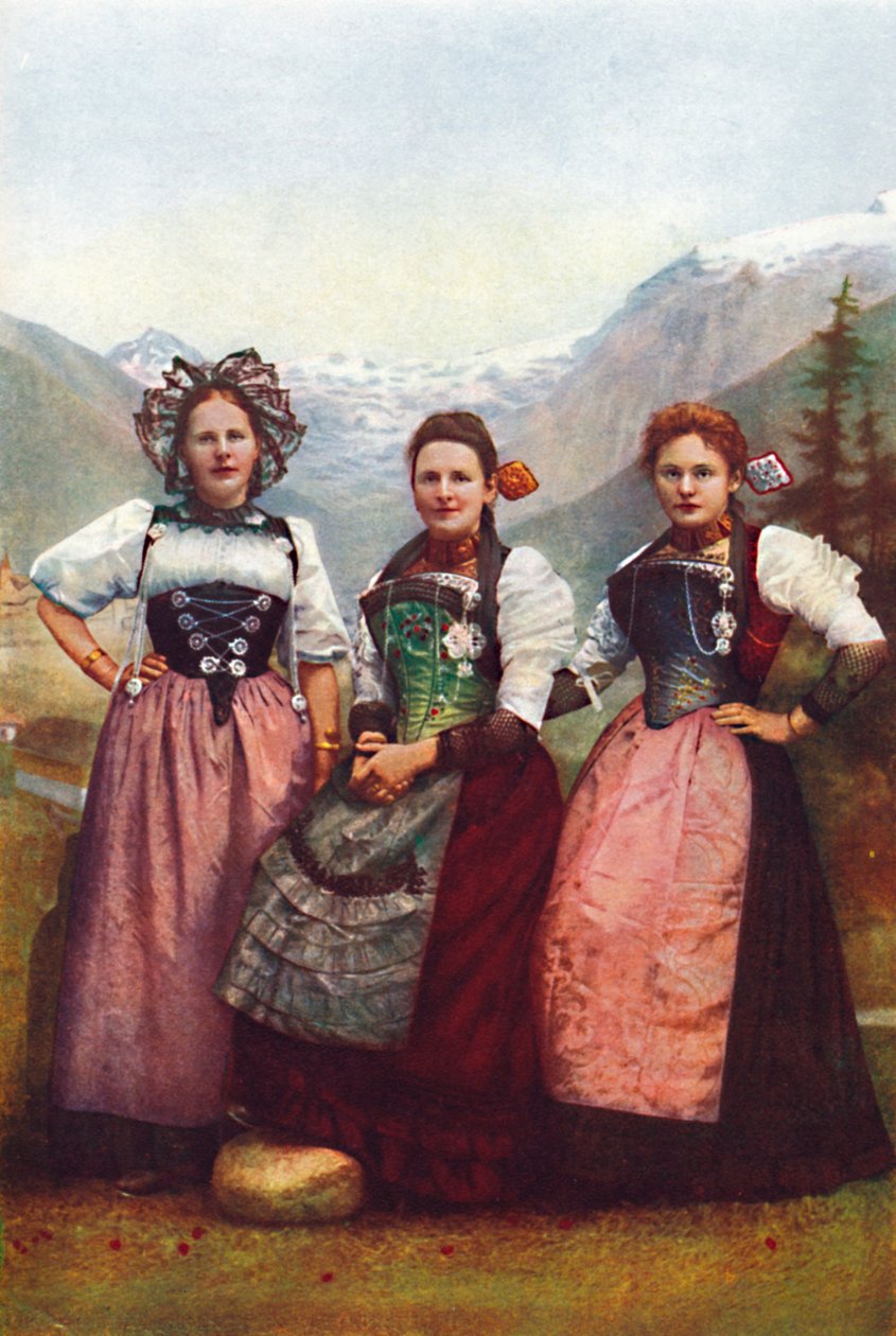 Tres chicas suizas, 1912 de Unbekannt