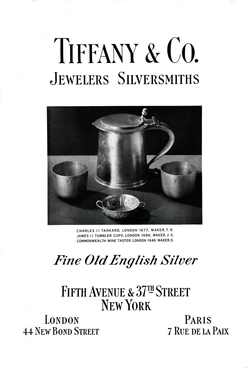 Anuncio de Tiffany & Co., 1937 de Unbekannt