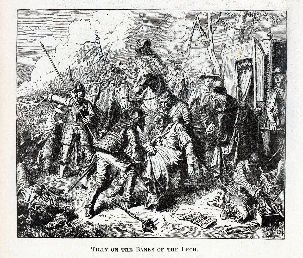Tilly en las orillas del Lech, 1882 de Unbekannt