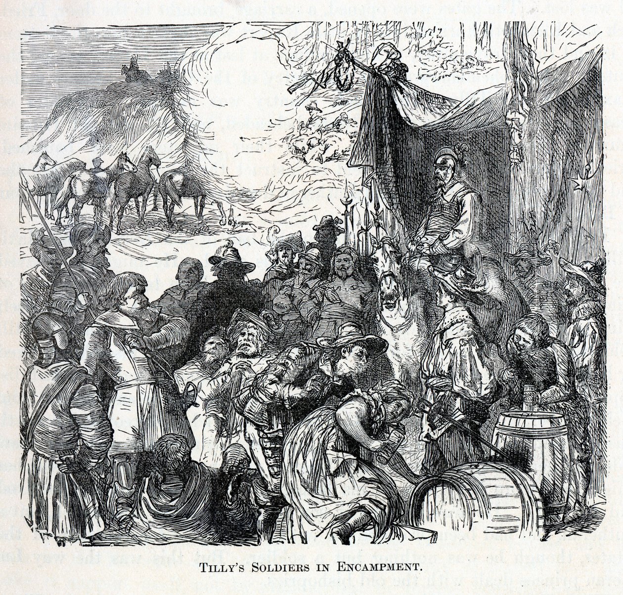 Soldados de Tilly en campamento, 1882 de Unbekannt