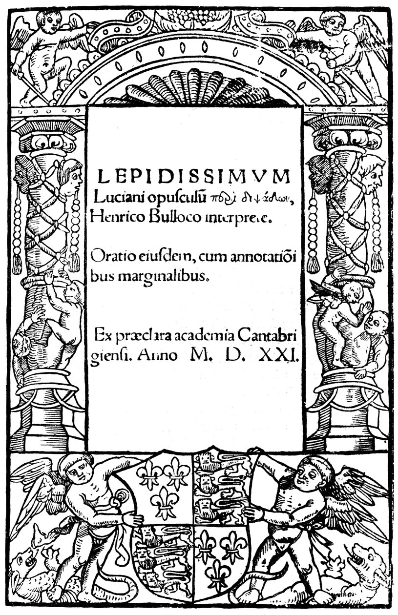 Página de título de Luciano, 1521, 1893 de Unbekannt