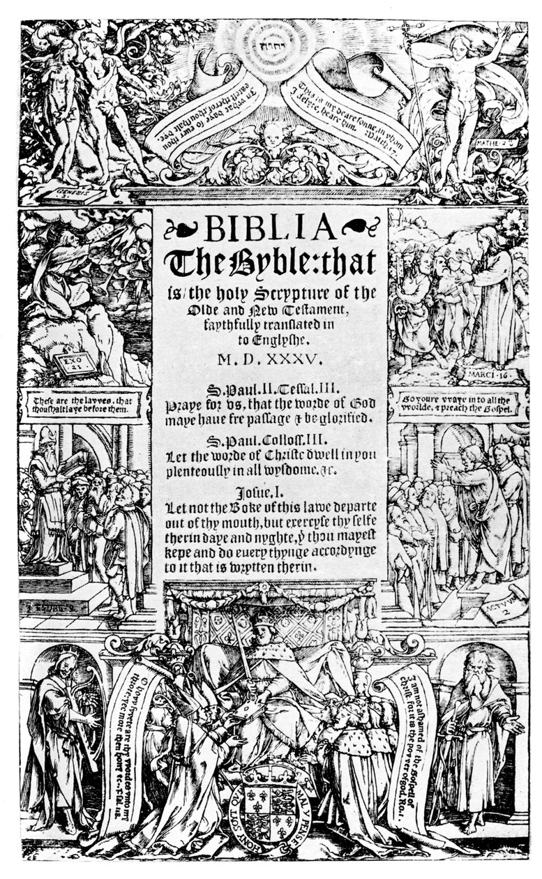 Página de título de la Biblia de Coverdale, 1535 de Unbekannt