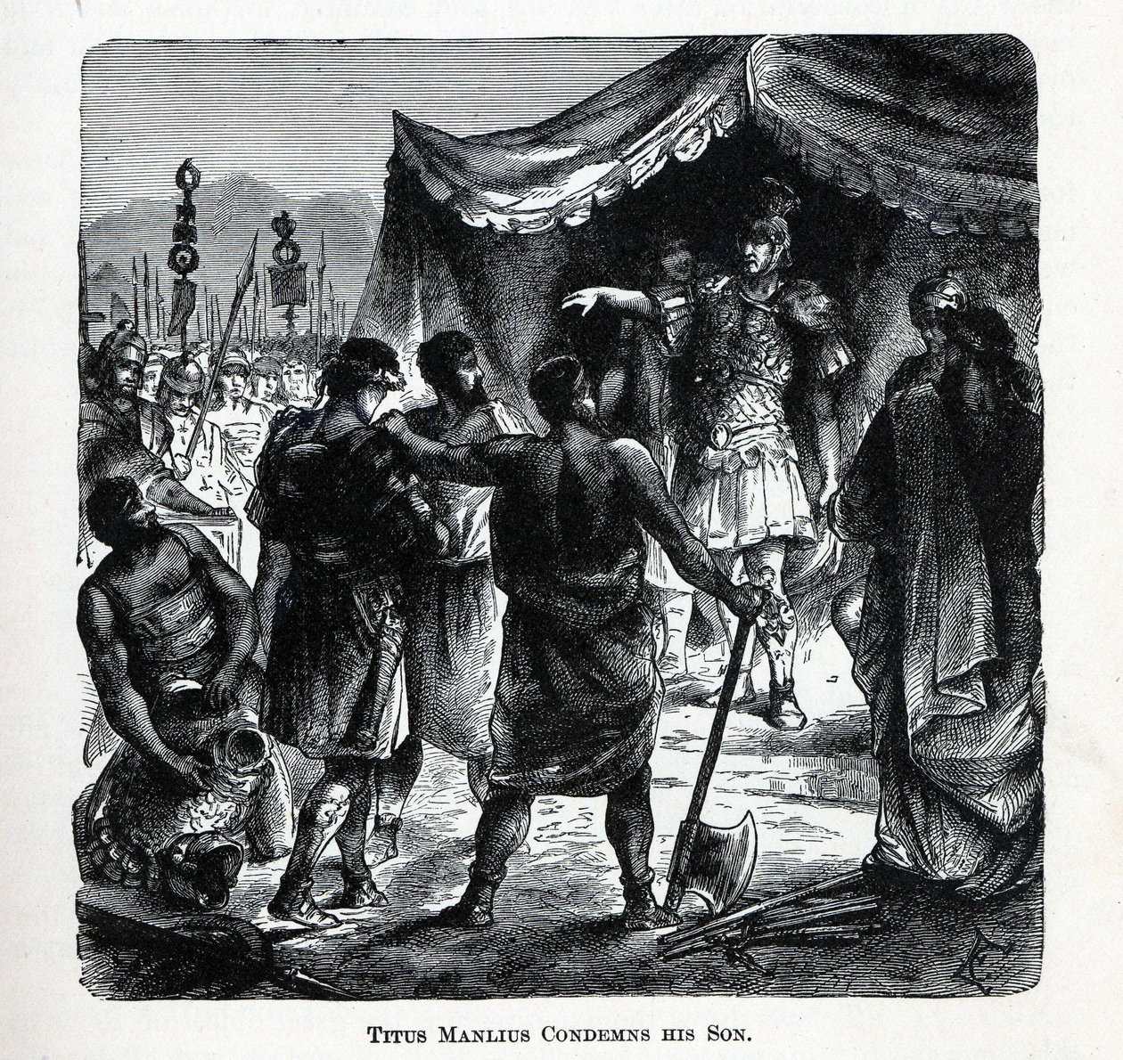 Tito Manlio condena a su hijo, 1882 de Unbekannt