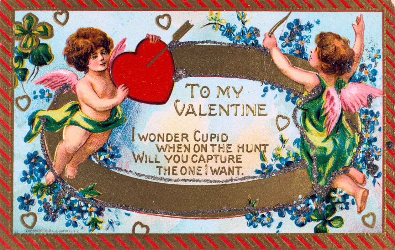 Para mi Valentín, tarjeta de San Valentín americana, c1908 de Unbekannt