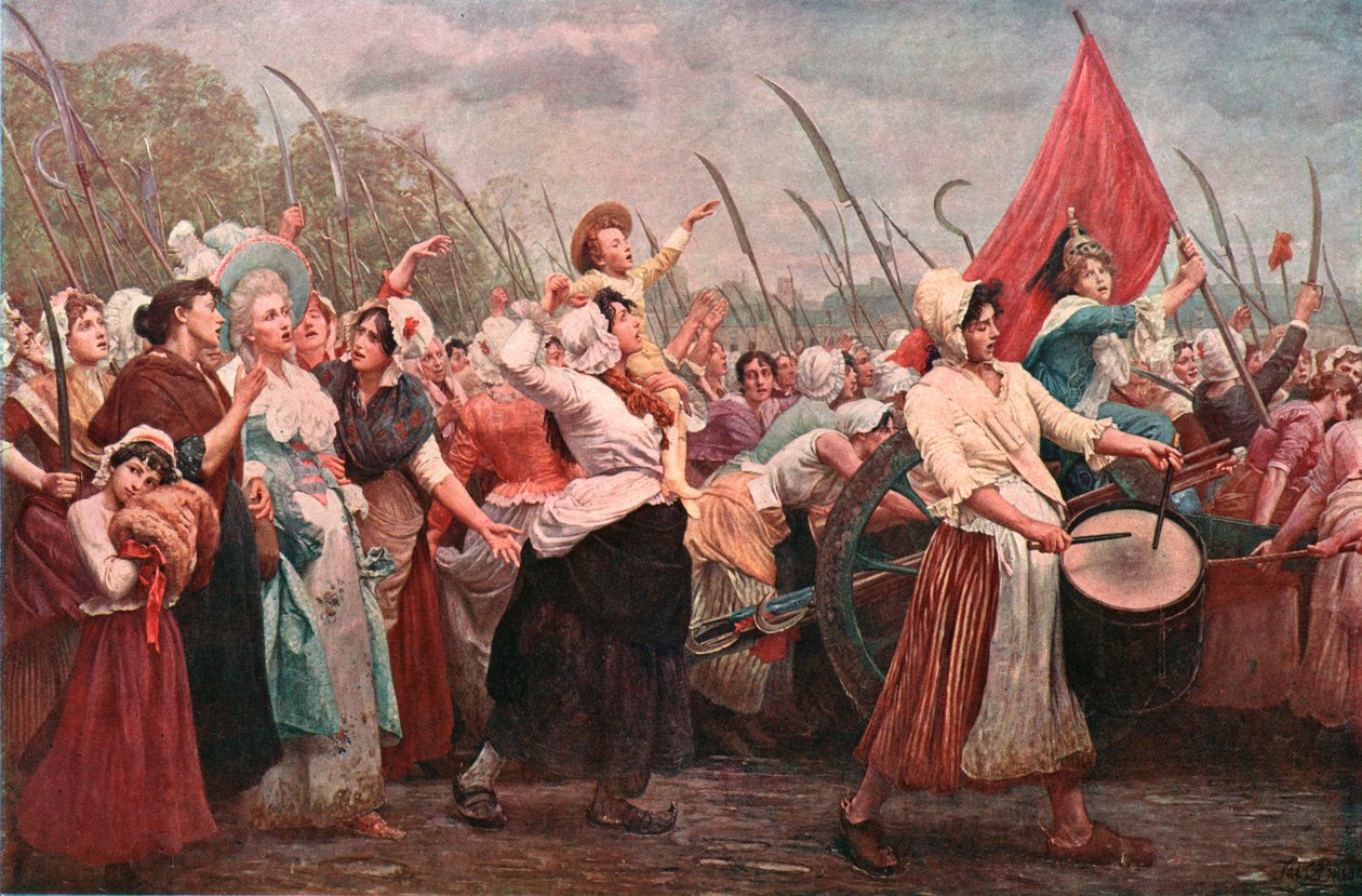 A Versalles, un incidente en la Revolución Francesa, c. 1894, c. 1902 de Unbekannt