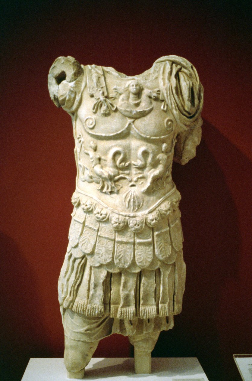 Torso de un emperador romano no identificado con coraza, siglo II d.C. de Unbekannt