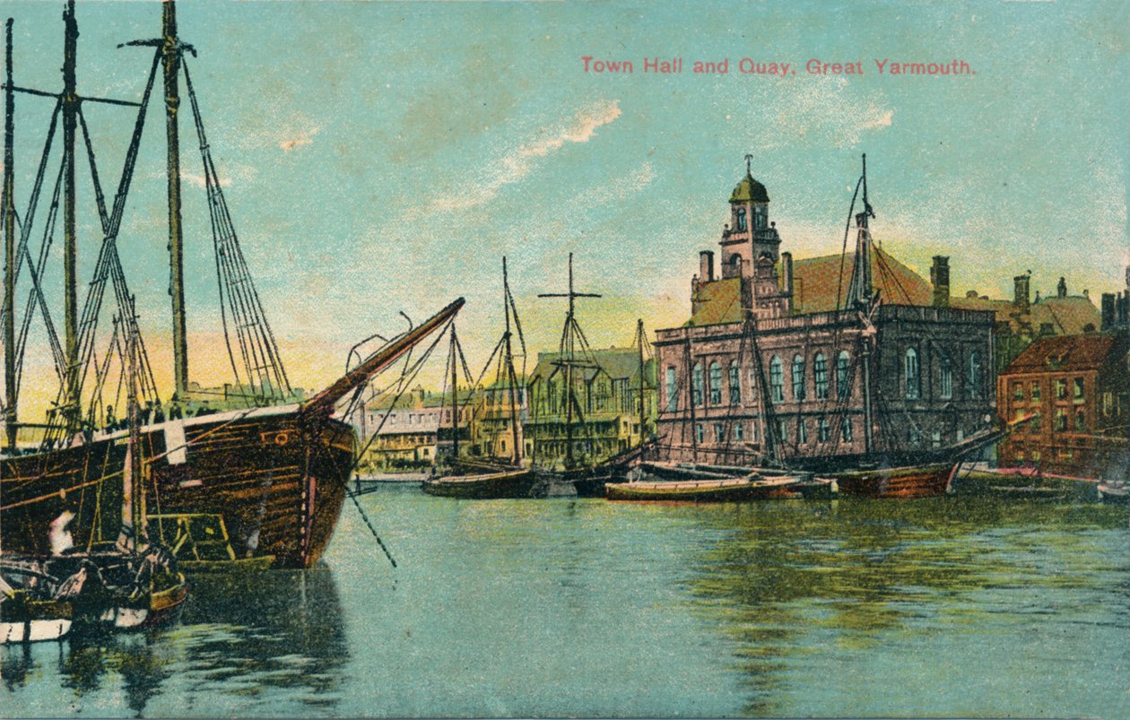 Ayuntamiento y muelle, Great Yarmouth, Norfolk, c1905 de Unbekannt