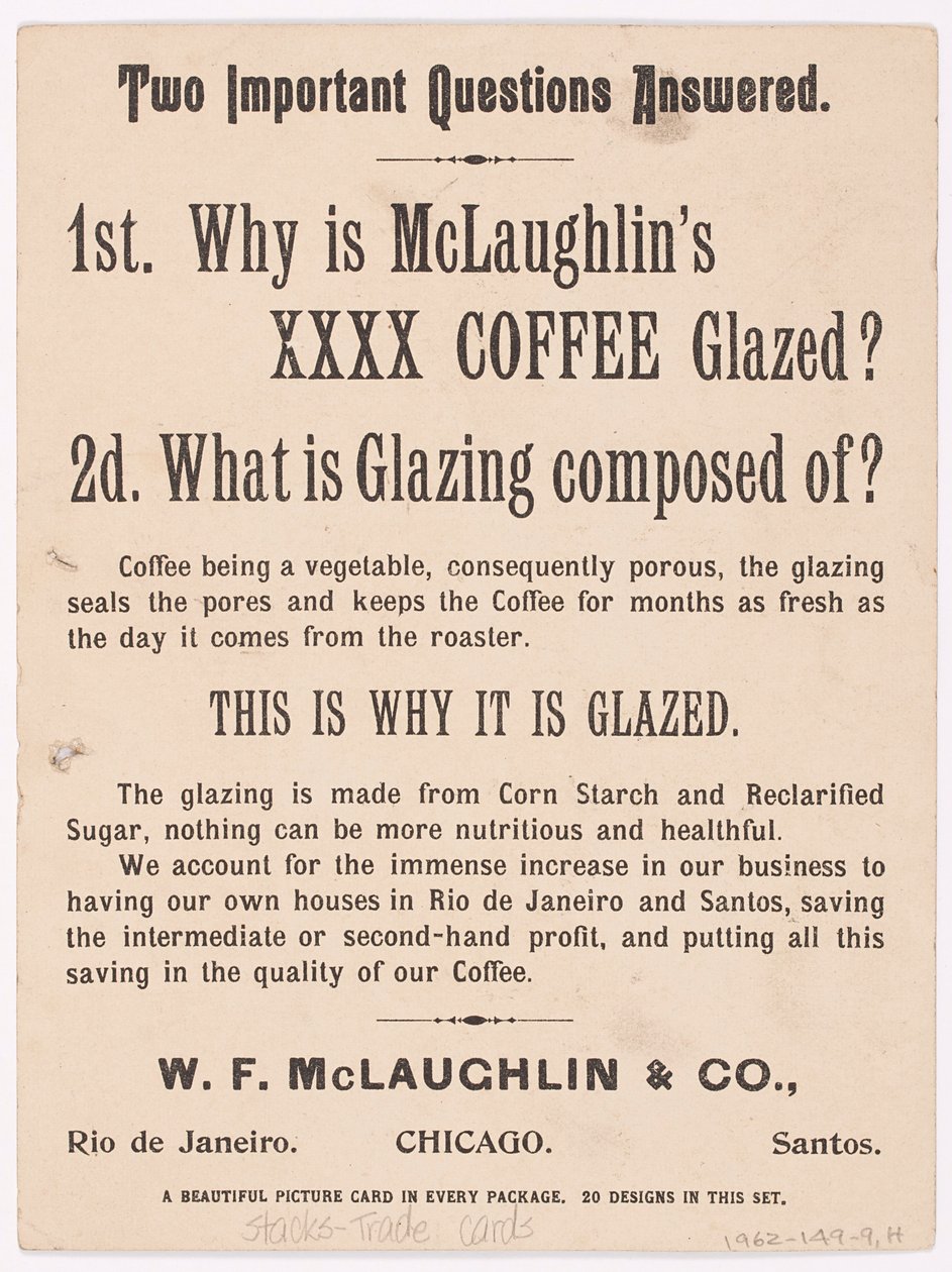 Tarjeta comercial, Anuncio de McLaughlin