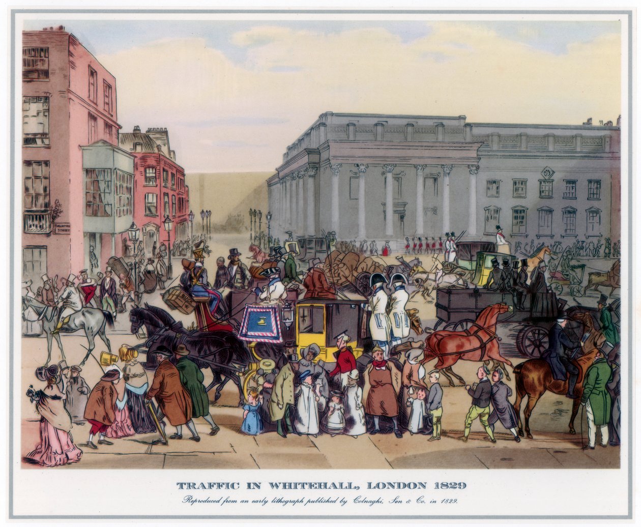 Tráfico en Whitehall, Londres, 1829 de Unbekannt