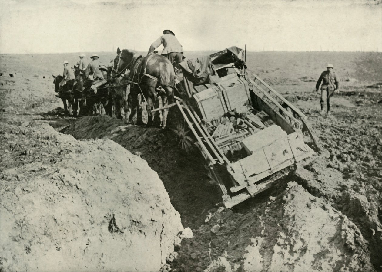 Dificultades de transporte en el frente, 1919 de Unbekannt