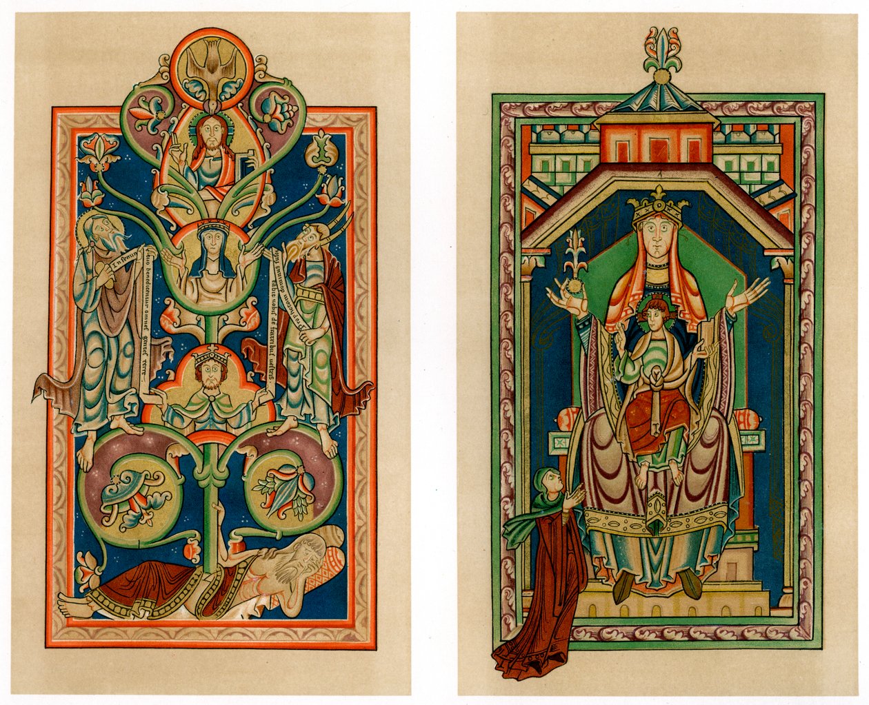 Árbol de Jesé y Virgen y Niño entronizados, c1130-1140 de Unbekannt