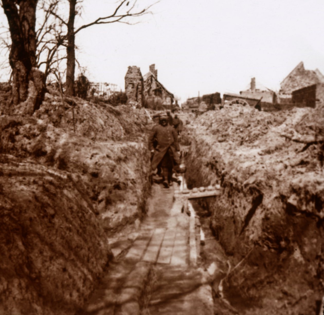 Trincheras, Somme, norte de Francia, c1914-c1918 de Unbekannt
