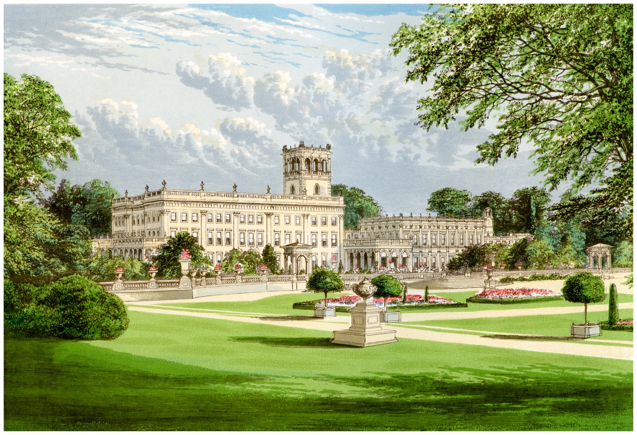 Trentham Hall, Staffordshire, hogar del Duque de Sutherland, c. 1880 de Unbekannt