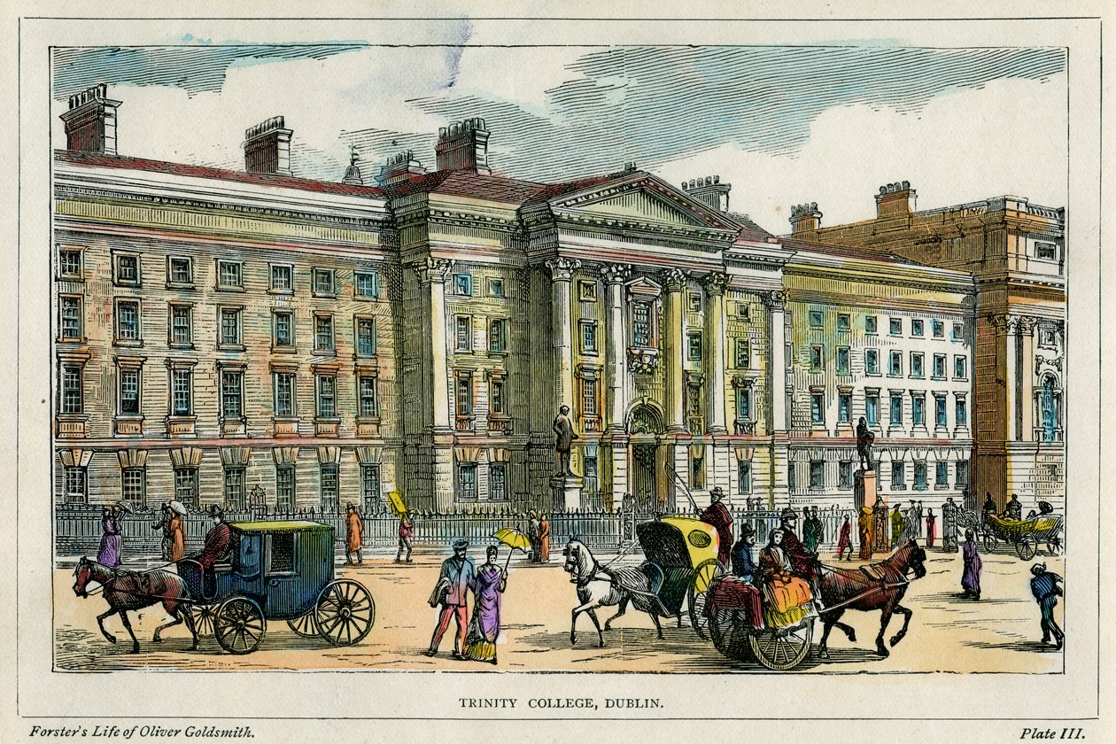 Trinity College, Dublín, Irlanda, c. 1880 de Unbekannt