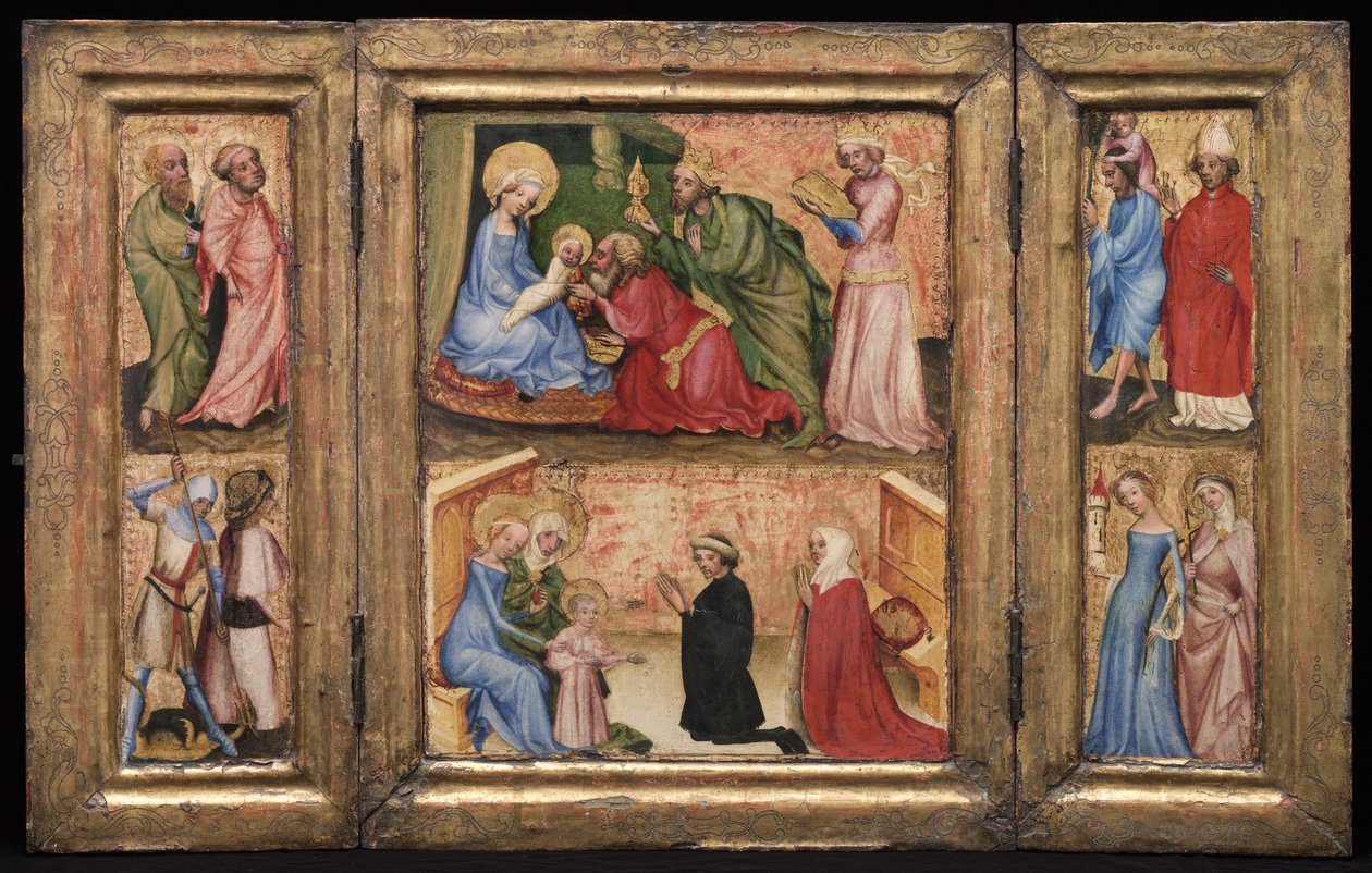 Tríptico con la Adoración de los Magos, c. 1424 de Unbekannt