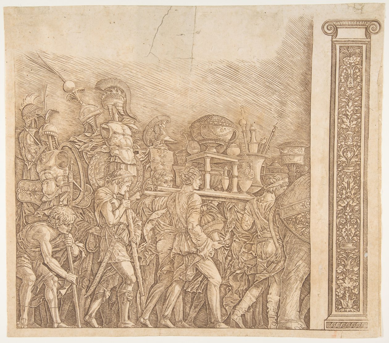 El Triunfo de César: Los portadores de coraza, ca. 1490 de Unbekannt