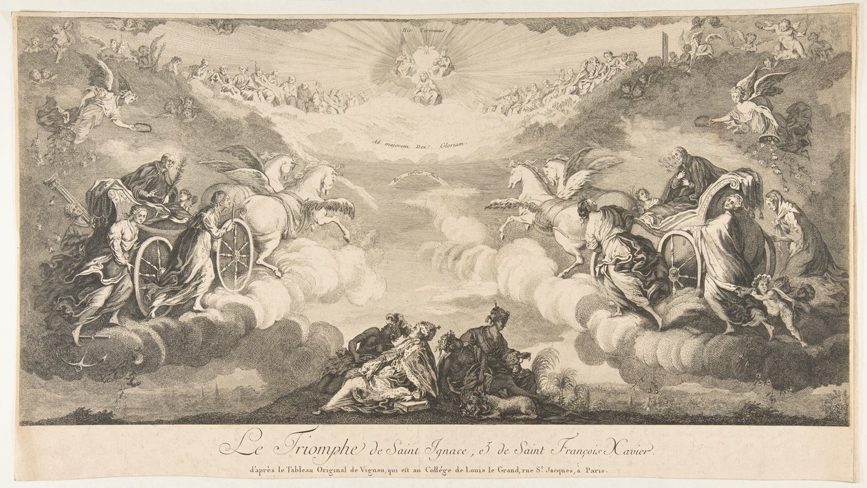 Triunfo de San Ignacio y San Francisco Javier, siglo XVII de Unbekannt