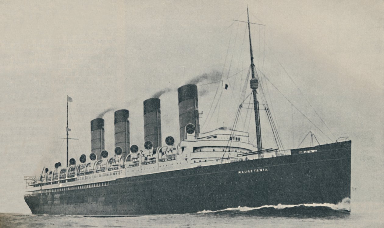 Triunfante durante veinte años. El Mauretania, construido en 1907, c1927 de Unbekannt