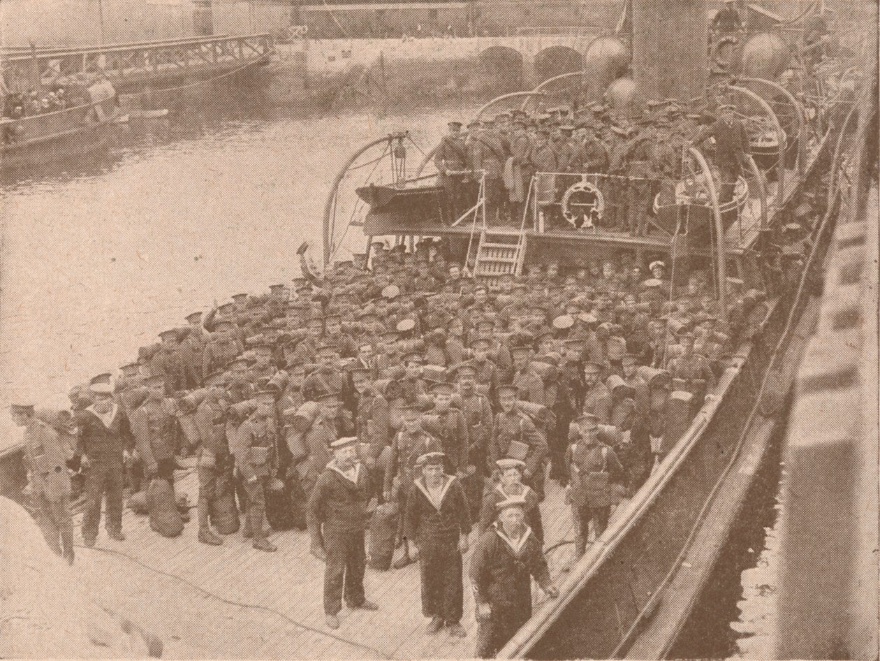 Tropas a bordo de un transporte del Canal, c1915-1928 de Unbekannt