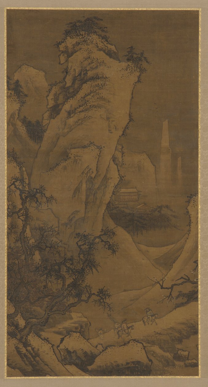 Dos jinetes buscando flores de ciruelo, dinastía Ming, siglo XVI de Unbekannt