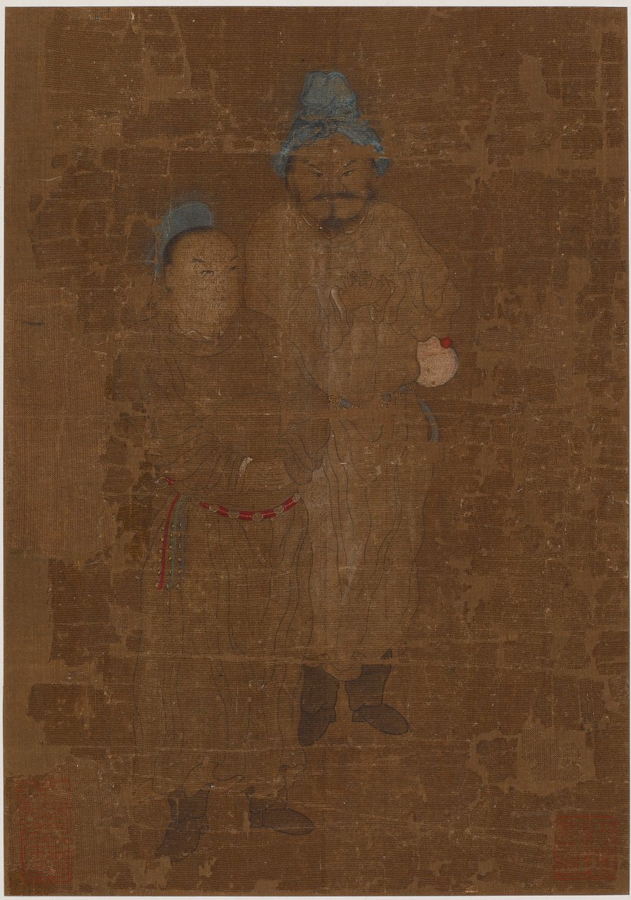 Dos figuras masculinas de pie, dinastía Ming, siglo XVII de Unbekannt