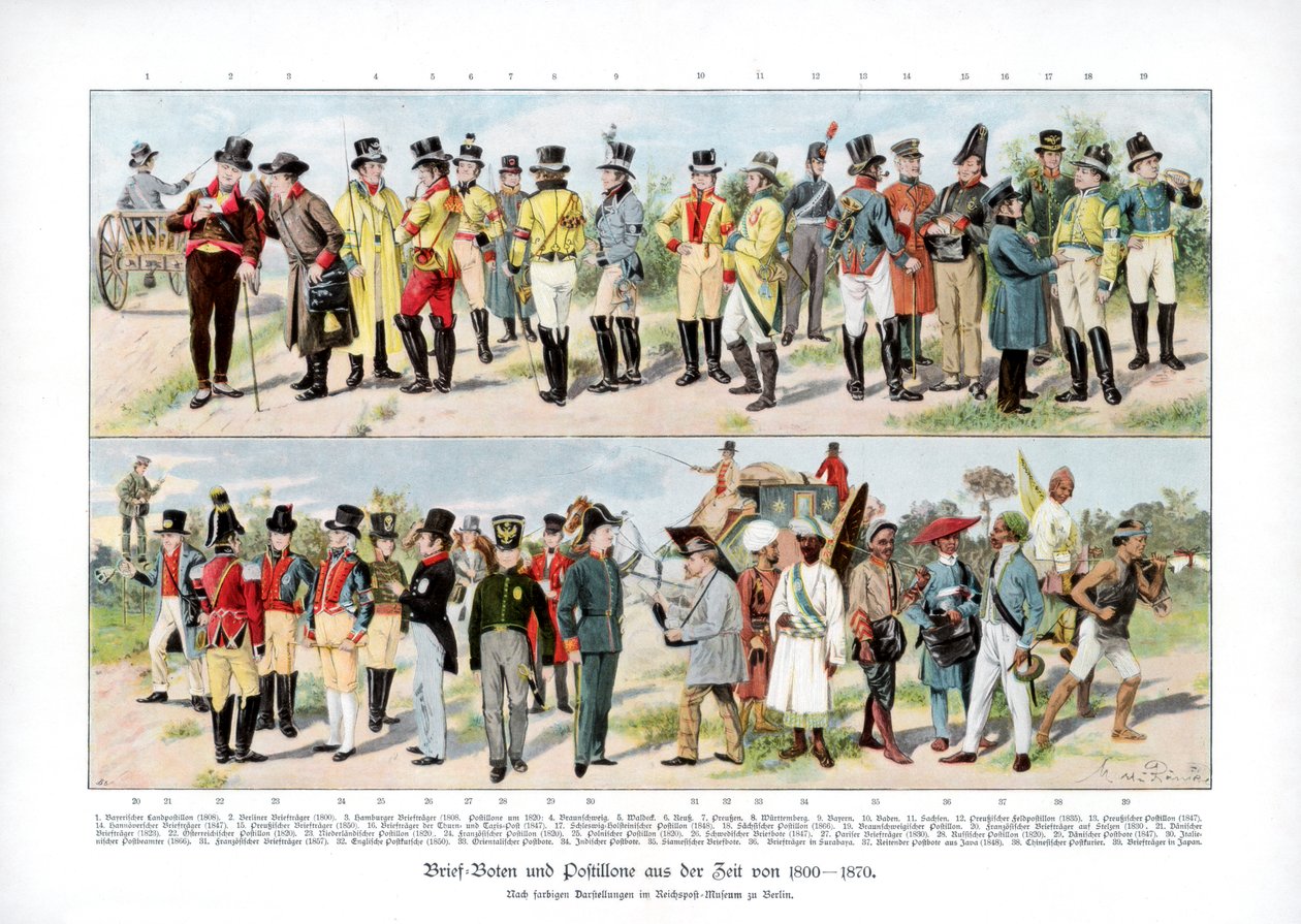 Tipos de carteros de 1800-1870, 1900 de Unbekannt