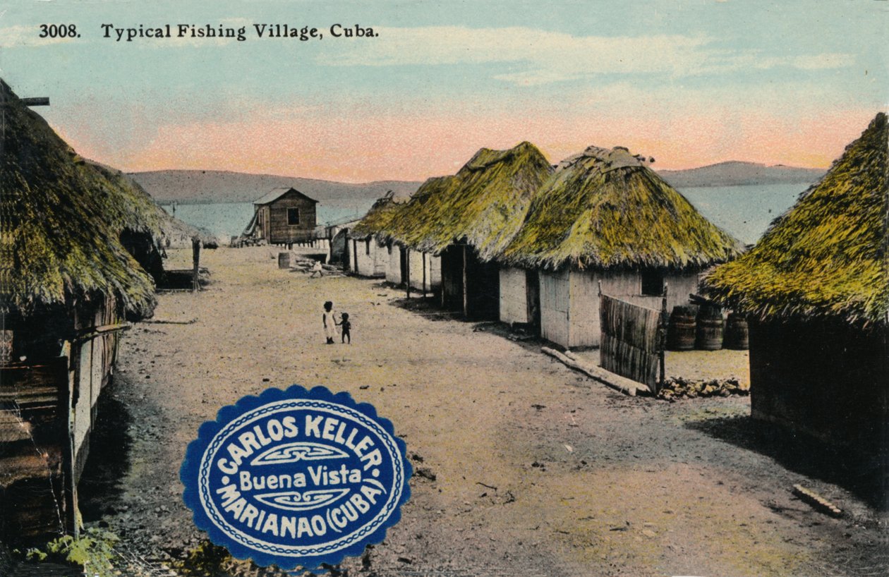 Típico pueblo pesquero, Cuba, 1912 de Unbekannt