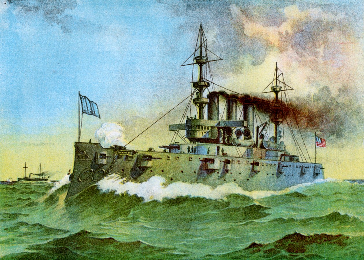 USS New York, crucero acorazado americano, 1898 de Unbekannt